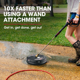 Outdoor Power Equipment: Jet-USA 15" Nylon Pressure Washer Surface Cleaner, 1/4" Fitting, For Concrete Driveway Patio Floor