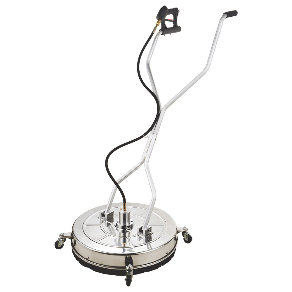 Outdoor Power Equipment: Jet-USA 24" Stainless Steel Pressure Washer Surface Cleaner, 3/8" Fitting, with Yoke Handlebar, For Concrete Driveway Patio Floor