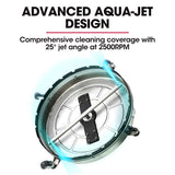 Outdoor Power Equipment: Jet-USA 24" Stainless Steel Pressure Washer Surface Cleaner, 3/8" Fitting, with Yoke Handlebar, For Concrete Driveway Patio Floor
