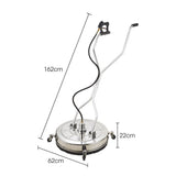 Outdoor Power Equipment: Jet-USA 24" Stainless Steel Pressure Washer Surface Cleaner, 3/8" Fitting, with Yoke Handlebar, For Concrete Driveway Patio Floor