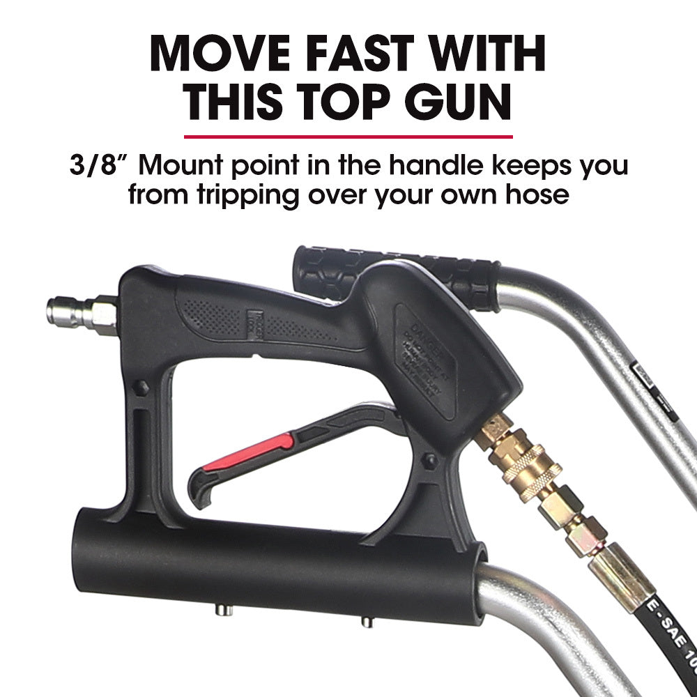 Outdoor Power Equipment: Jet-USA 24" Stainless Steel Pressure Washer Surface Cleaner, 3/8" Fitting, with Yoke Handlebar, For Concrete Driveway Patio Floor