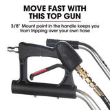 Outdoor Power Equipment: Jet-USA 24" Stainless Steel Pressure Washer Surface Cleaner, 3/8" Fitting, with Yoke Handlebar, For Concrete Driveway Patio Floor