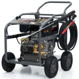 Outdoor Power Equipment: JET-USA Commercial Diesel High-Pressure Washer Cleaner, Electric Start 10hp 418cc, 15m Steel Braided Hose, Adjustable Triplex Pump - DX800