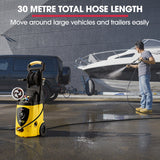 Outdoor Power Equipment: Jet-USA RX550 Electric High Pressure Washer 3500PSI Ultimate Pack, 5 Nozzles, Spin & Wheel Brush, Deck Cleaner, Turbo Head, Angled Lance, 30M Hose Reach