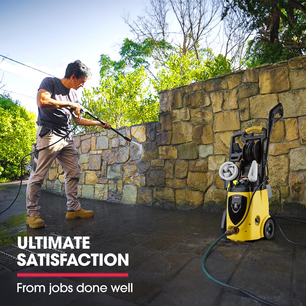 Outdoor Power Equipment: Jet-USA RX550 Electric High Pressure Washer 3500PSI Ultimate Pack, 5 Nozzles, Spin & Wheel Brush, Deck Cleaner, Turbo Head, Angled Lance, 30M Hose Reach