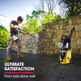 Outdoor Power Equipment: Jet-USA RX550 Electric High Pressure Washer 3500PSI Ultimate Pack, 5 Nozzles, Spin & Wheel Brush, Deck Cleaner, Turbo Head, Angled Lance, 30M Hose Reach