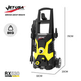 Outdoor Power Equipment: JET-USA RX530 Electric High Pressure Washer, 2400PSI 3 Nozzles, Brush Head Cleaner, Detergent Bottle