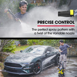 Outdoor Power Equipment: JET-USA RX530 Electric High Pressure Washer, 2400PSI 3 Nozzles, Brush Head Cleaner, Detergent Bottle