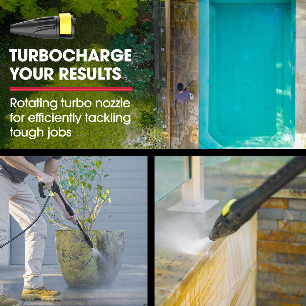 Outdoor Power Equipment: JET-USA RX530 Electric High Pressure Washer, 2400PSI 3 Nozzles, Brush Head Cleaner, Detergent Bottle