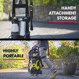 Outdoor Power Equipment: JET-USA RX530 Electric High Pressure Washer, 2400PSI 3 Nozzles, Brush Head Cleaner, Detergent Bottle