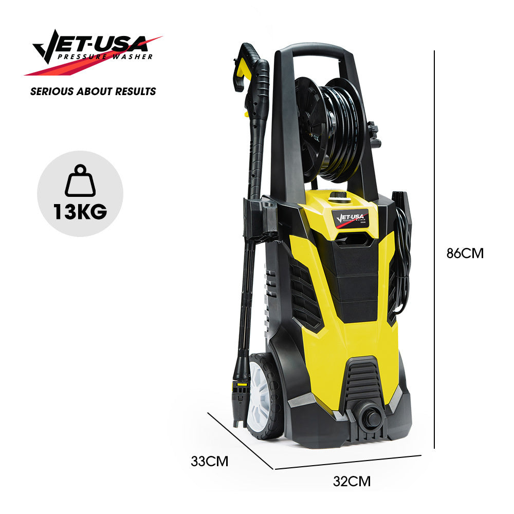 Outdoor Power Equipment: JET-USA RX540 Electric High Pressure Washer, 2800PSI 2 Nozzles, Brush Head, Deck Cleaner, Detergent Bottle, 10M Hose