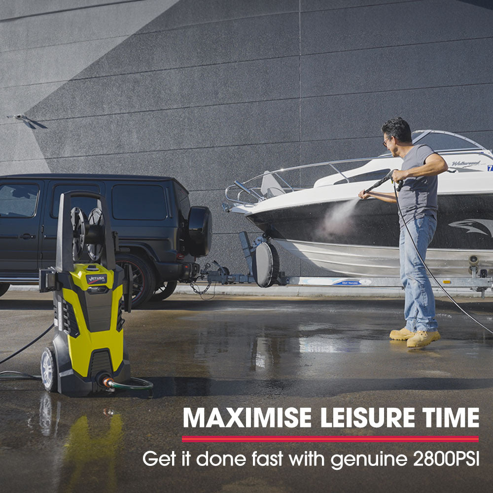 Outdoor Power Equipment: JET-USA RX540 Electric High Pressure Washer, 2800PSI 2 Nozzles, Brush Head, Deck Cleaner, Detergent Bottle, 10M Hose