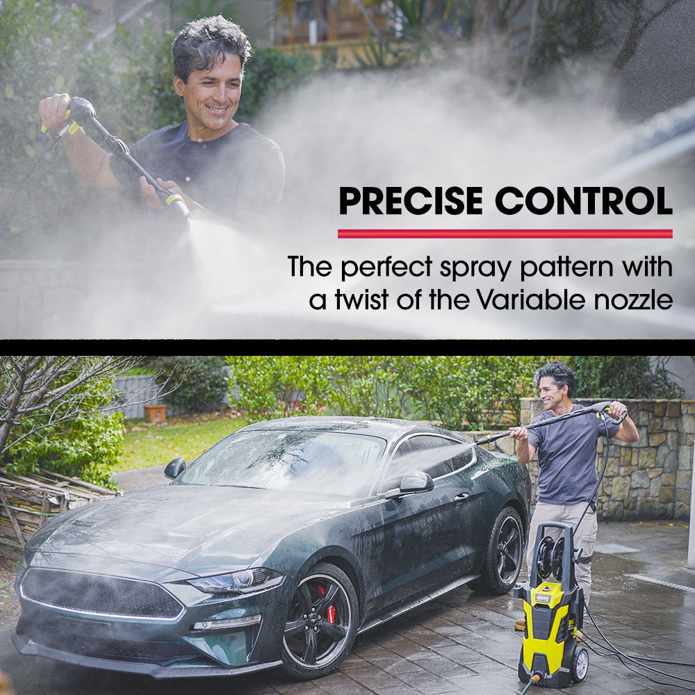 Outdoor Power Equipment: JET-USA RX540 Electric High Pressure Washer, 2800PSI 2 Nozzles, Brush Head, Deck Cleaner, Detergent Bottle, 10M Hose