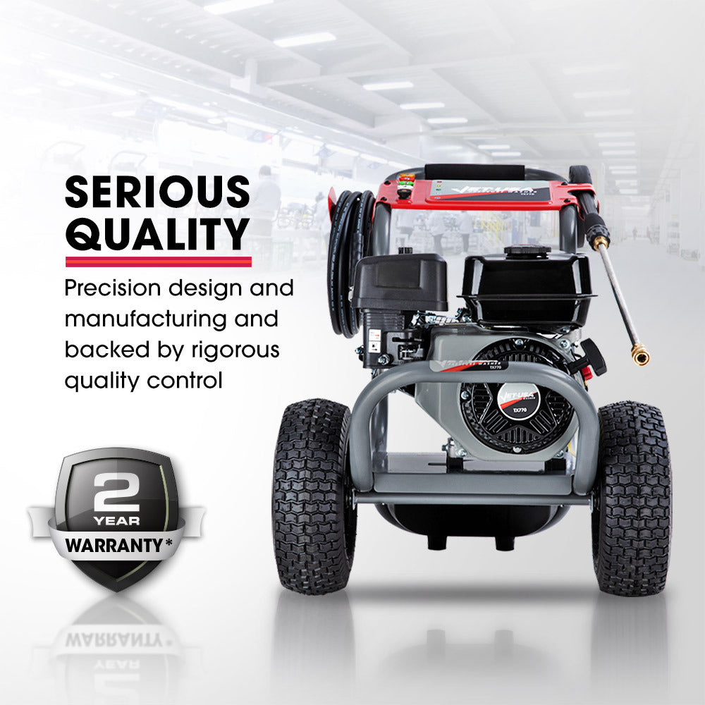 Outdoor Power Equipment: Jet-USA 7HP 4800PSI Petrol High Pressure Washer Gun Water Cleaner Gurney 4-Stroke Engine 30M Hose