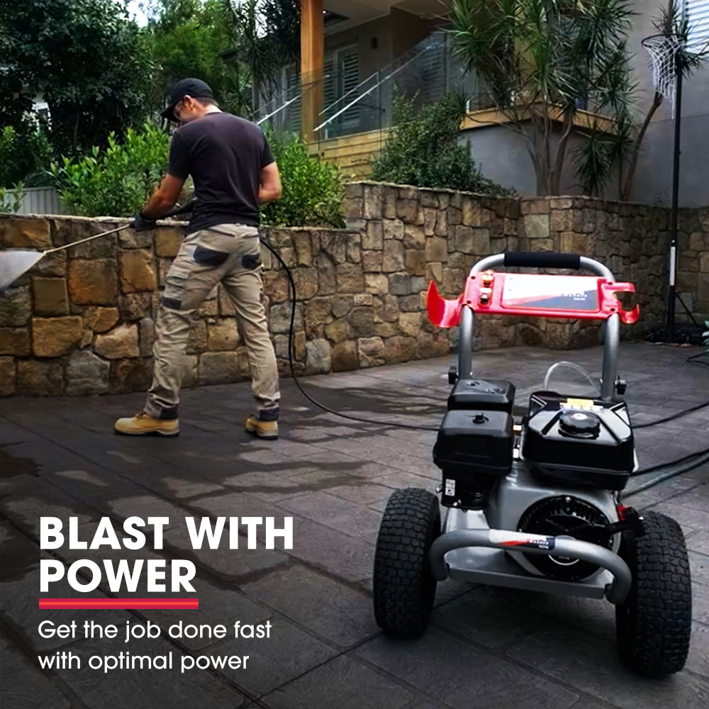 Outdoor Power Equipment: Jet-USA 7HP 4800PSI Petrol High Pressure Washer Gun Water Cleaner Gurney 4-Stroke Engine 30M Hose