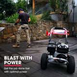 Outdoor Power Equipment: Jet-USA 7HP 4800PSI Petrol High Pressure Washer Gun Water Cleaner Gurney 4-Stroke Engine 30M Hose