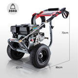 Outdoor Power Equipment: Jet-USA 7HP 4800PSI Petrol High Pressure Washer Gun Water Cleaner Gurney 4-Stroke Engine 30M Hose