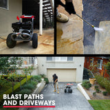 Outdoor Power Equipment: Jet-USA 7HP 4800PSI Petrol High Pressure Washer Gun Water Cleaner Gurney 4-Stroke Engine 30M Hose
