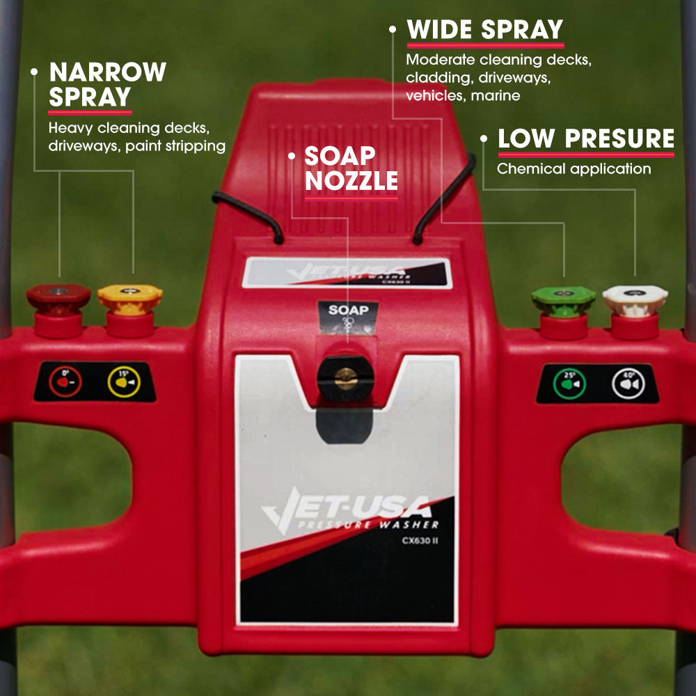 Outdoor Power Equipment: JET-USA 4800PSI Petrol Powered High Pressure Washer, - CX630
