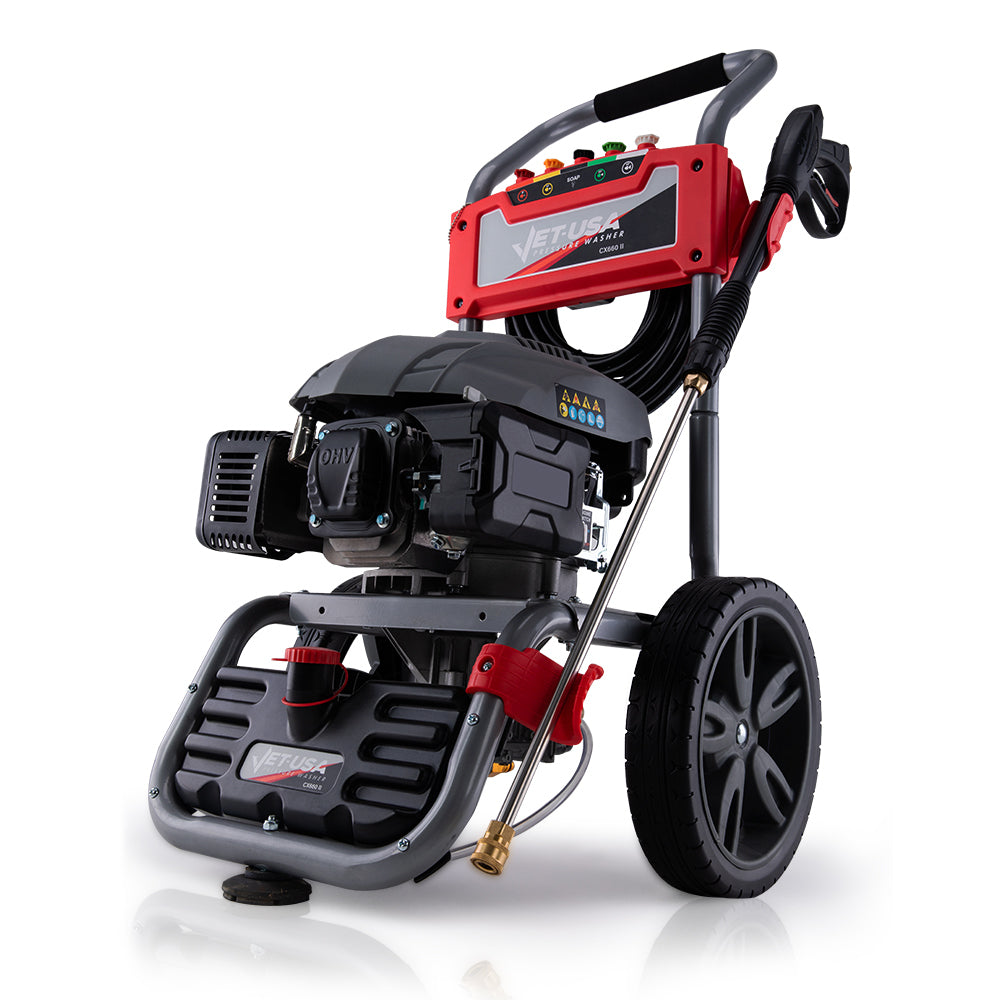 Outdoor Power Equipment: JET-USA 7HP 4800PSI Petrol High Pressure Washer Cleaner, Water Spray Gunrey, 30m Hose Drain Cleaner