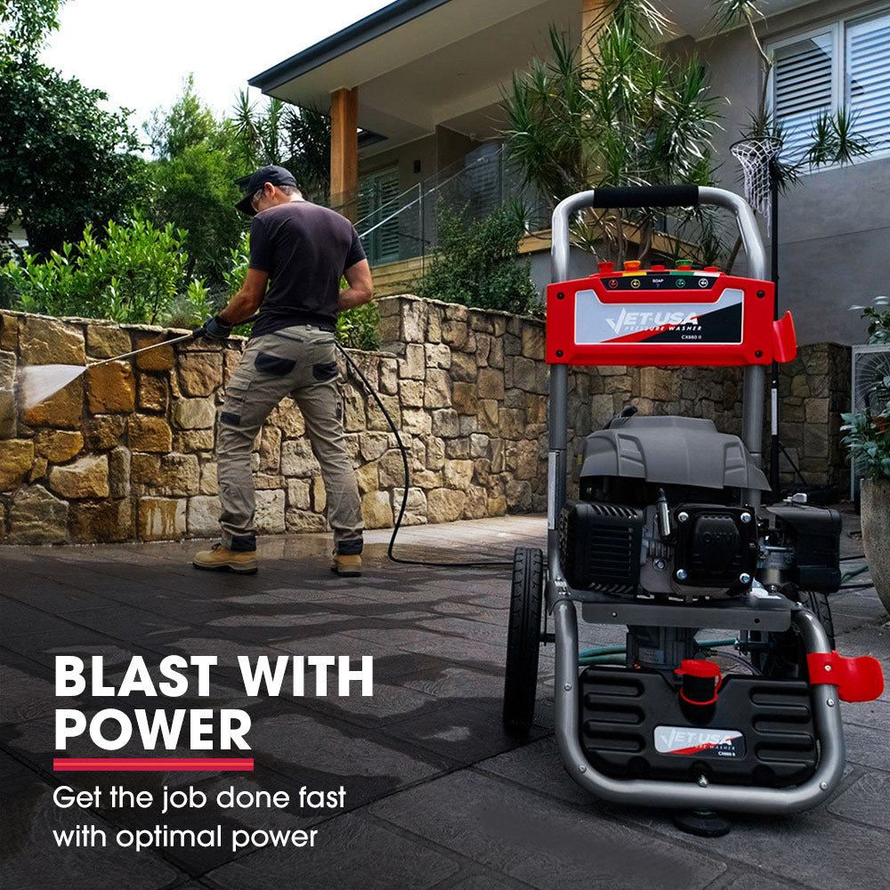 Outdoor Power Equipment: Jet-USA 4800PSI Petrol-Powered High Pressure Cleaner Washer Water Jet Power Hose
