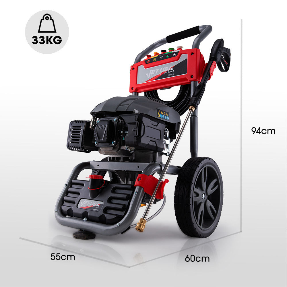 Outdoor Power Equipment: Jet-USA 4800PSI Petrol-Powered High Pressure Cleaner Washer Water Jet Power Hose