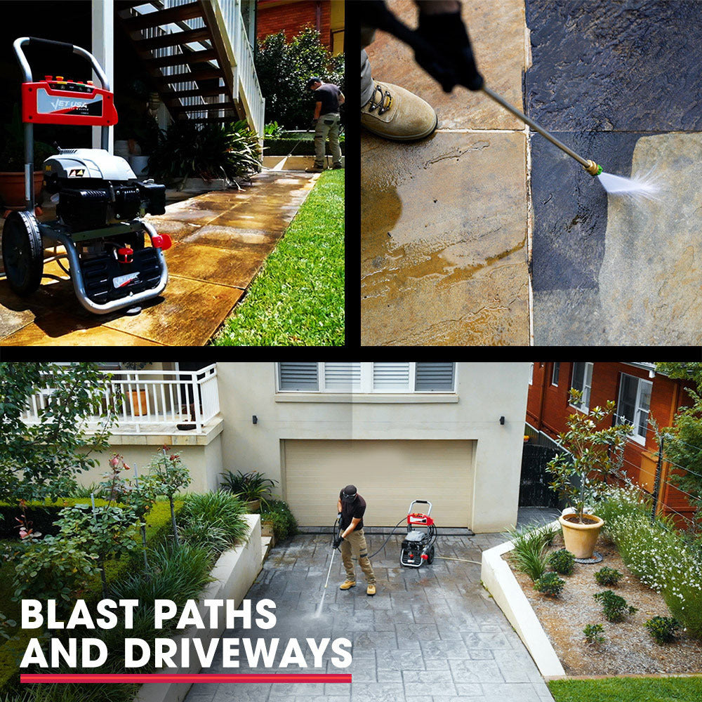 Outdoor Power Equipment: Jet-USA 4800PSI Petrol-Powered High Pressure Cleaner Washer Water Jet Power Hose
