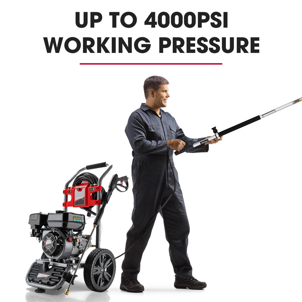 Outdoor Power Equipment: Jet-USA 4000PSI 5.5M Long Telescopic Universal Pressure Washer Cleaner Pole Wand Extension Lance