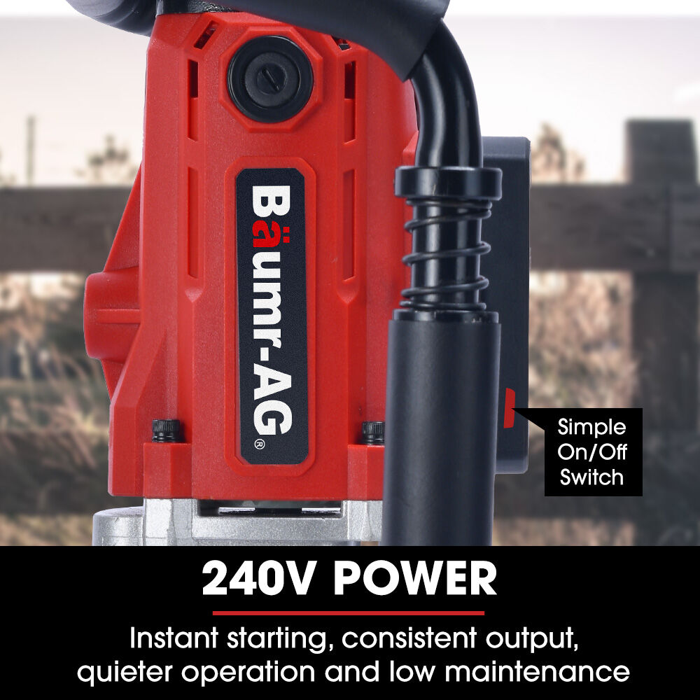 Outdoor Power Equipment: BAUMR-AG HP360e 2200W Electric Post Driver, with 2 Piling Socket Sleeves