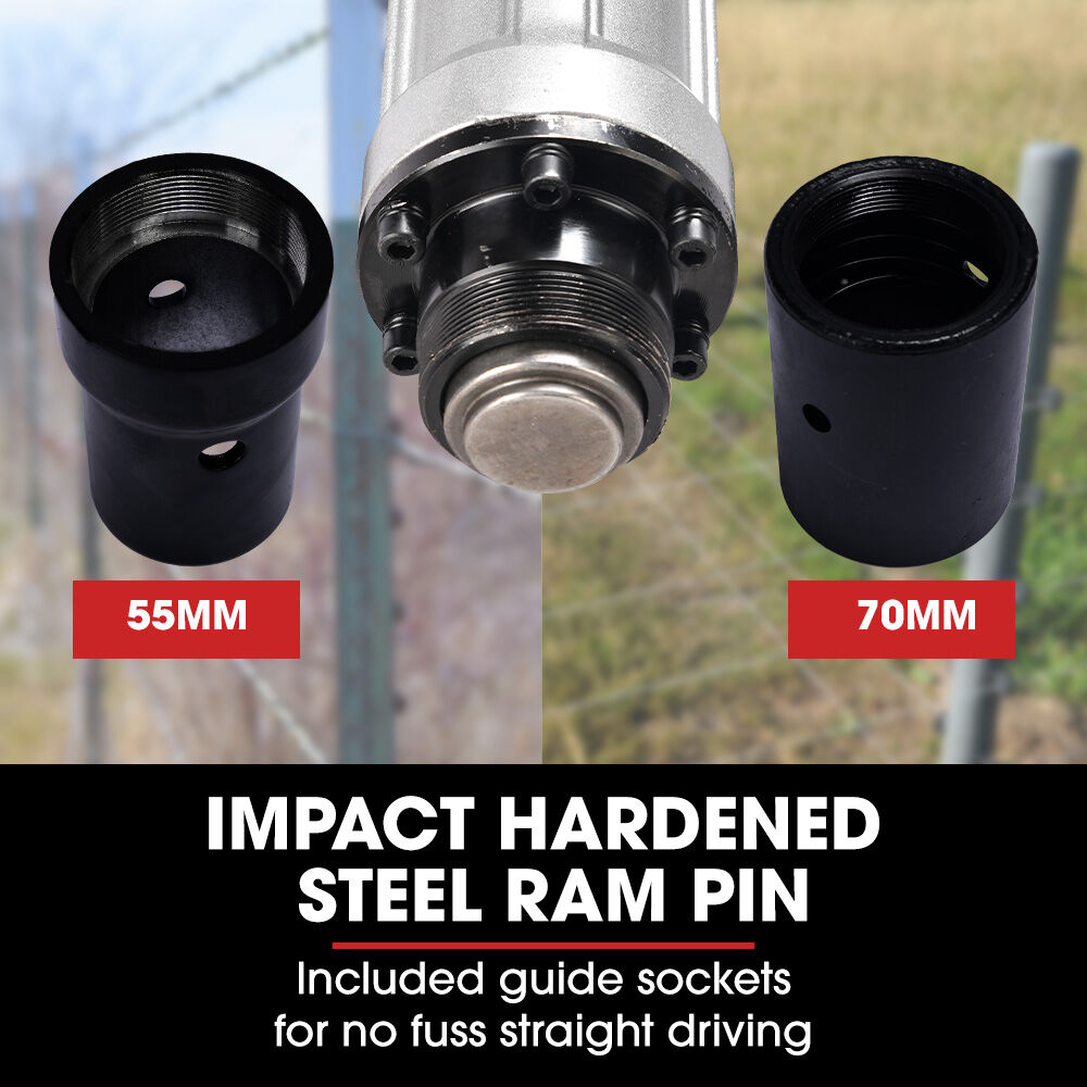Outdoor Power Equipment: BAUMR-AG HP360e 2200W Electric Post Driver, with 2 Piling Socket Sleeves
