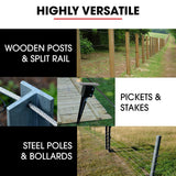 Outdoor Power Equipment: BAUMR-AG HP360e 2200W Electric Post Driver, with 2 Piling Socket Sleeves
