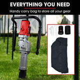 Outdoor Power Equipment: BAUMR-AG HP360e 2200W Electric Post Driver, with 2 Piling Socket Sleeves