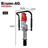Outdoor Power Equipment: BAUMR-AG HP360e 2200W Electric Post Driver, with 2 Piling Socket Sleeves