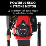 Outdoor Power Equipment: BAUMR-AG HP480 55cc 4-Stroke Petrol Post Driver, with 2 Piling Socket Sleeves