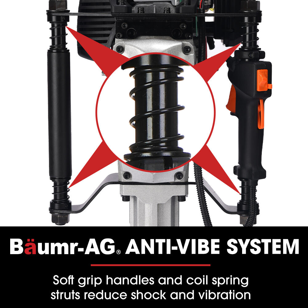 Outdoor Power Equipment: BAUMR-AG HP480 55cc 4-Stroke Petrol Post Driver, with 2 Piling Socket Sleeves