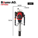 Outdoor Power Equipment: BAUMR-AG HP480 55cc 4-Stroke Petrol Post Driver, with 2 Piling Socket Sleeves