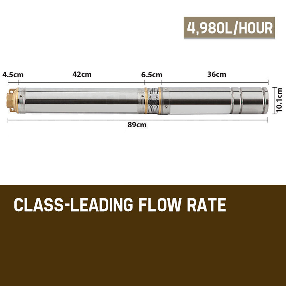 Irrigation Pumps: 1HP Submersible Bore Water Pump Deep Well Irrigation Stainless Steel 240V