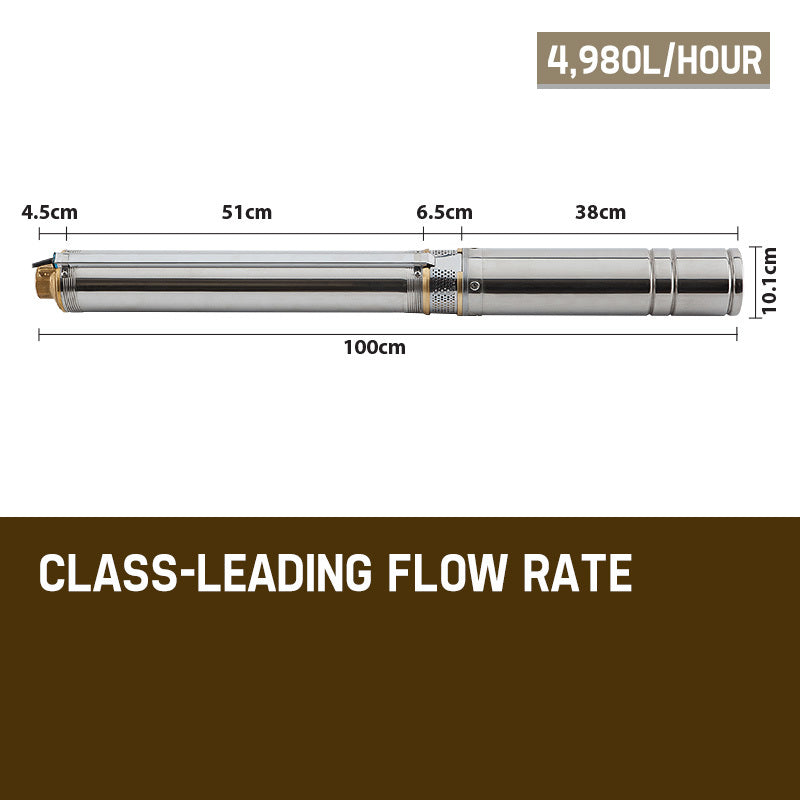 Irrigation Pumps: Protege 1.5HP Submersible Bore Water Pump Deep Well Irrigation Stainless Steel