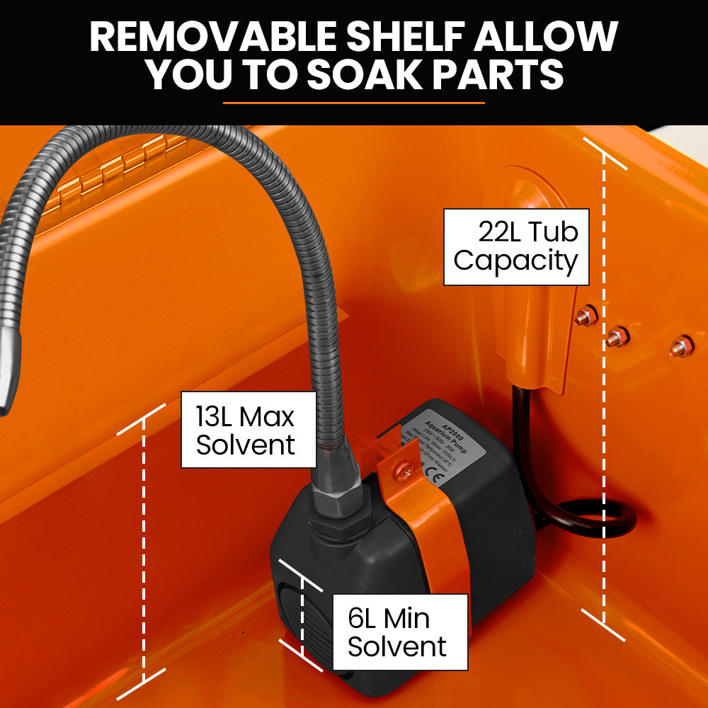 Automotive Repair & Speciality Tools: Unimac 22L Auto Parts Washer, for Home, Business and Small Garages