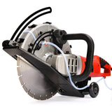 Power Saws: BAUMR-AG 3500W 350mm/14" Electric Concrete Demolition Cut-Off Saw, Wet and Dry Cutting, Diamond Blade, Vacuum Port, 15A Plug