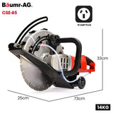 Power Saws: BAUMR-AG 3500W 350mm/14" Electric Concrete Demolition Cut-Off Saw, Wet and Dry Cutting, Diamond Blade, Vacuum Port, 15A Plug