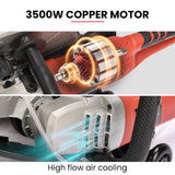 Power Saws: BAUMR-AG 3500W 350mm/14" Electric Concrete Demolition Cut-Off Saw, Wet and Dry Cutting, Diamond Blade, Vacuum Port, 15A Plug