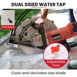Power Saws: BAUMR-AG 3500W 350mm/14" Electric Concrete Demolition Cut-Off Saw, Wet and Dry Cutting, Diamond Blade, Vacuum Port, 15A Plug
