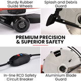 Power Saws: BAUMR-AG 3500W 350mm/14" Electric Concrete Demolition Cut-Off Saw, Wet and Dry Cutting, Diamond Blade, Vacuum Port, 15A Plug