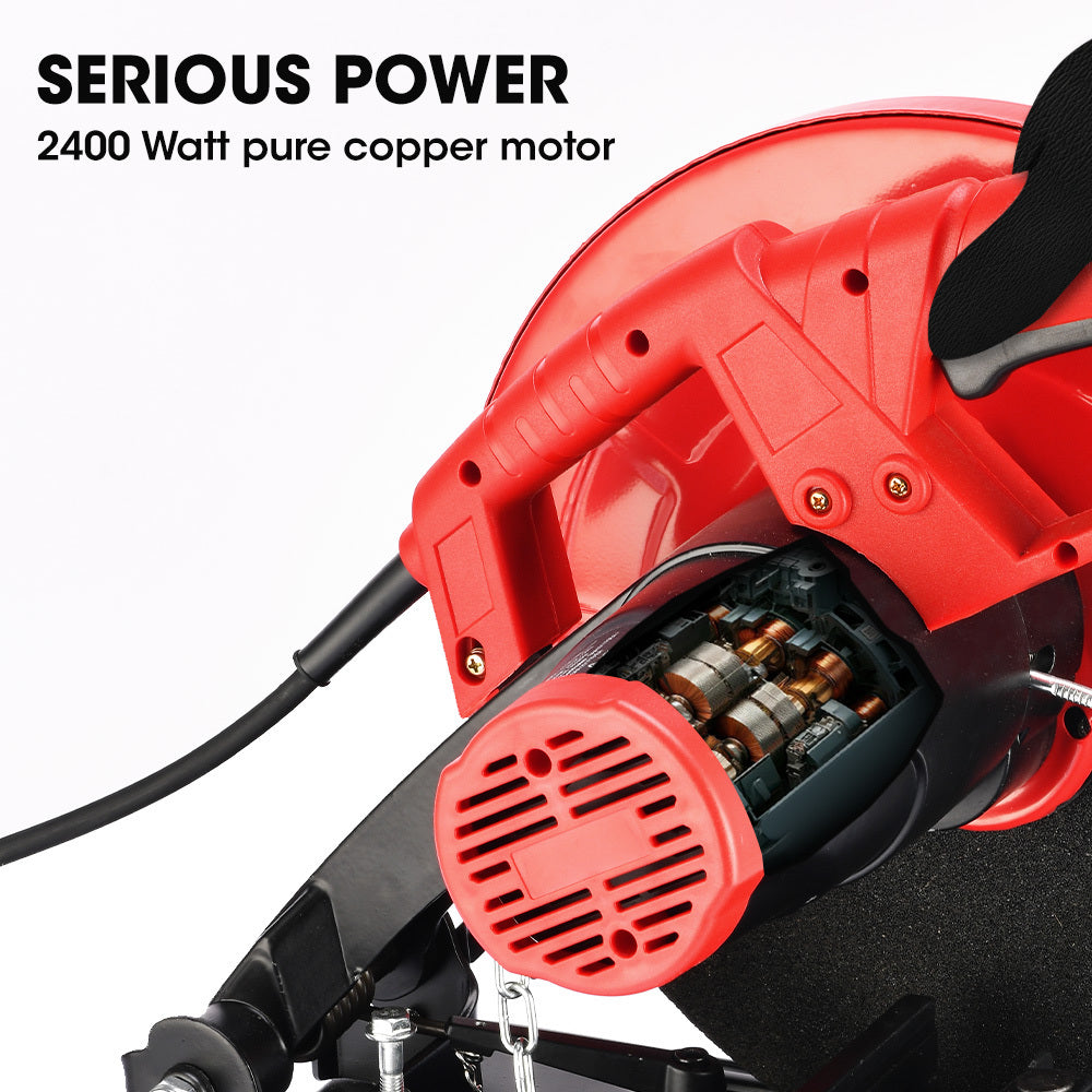 BAUMR-AG 2400W 355mm 14" Abrasive Metal Chop Saw Cut Off Machine, Soft Start, 45 Degree Mitre