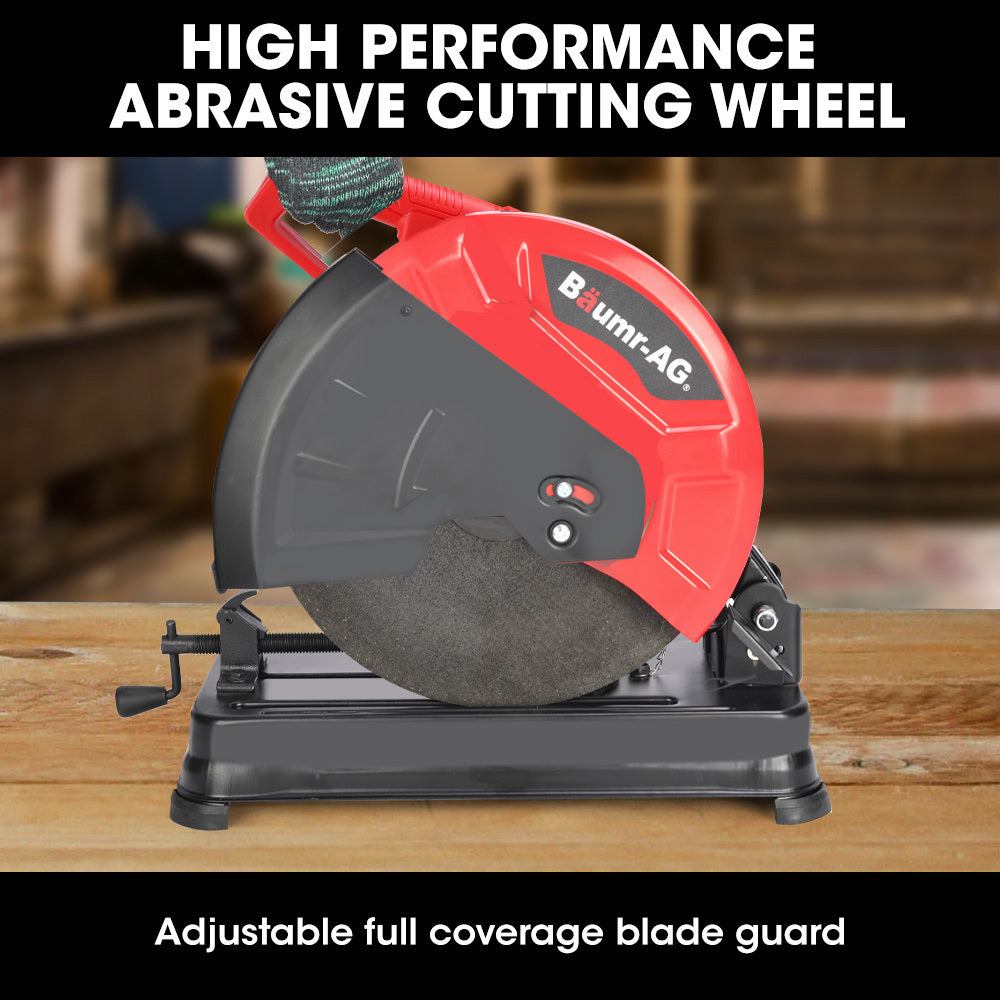 BAUMR-AG 2400W 355mm 14" Abrasive Metal Chop Saw Cut Off Machine, Soft Start, 45 Degree Mitre