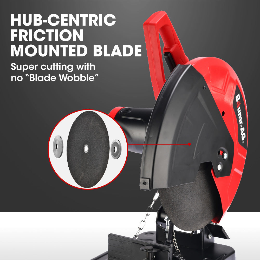 BAUMR-AG 2400W 355mm 14" Abrasive Metal Chop Saw Cut Off Machine, Soft Start, 45 Degree Mitre