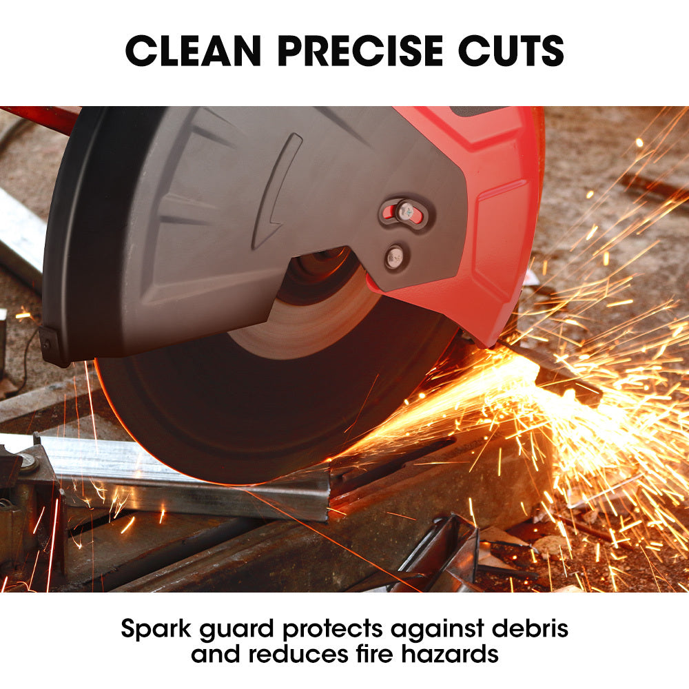 BAUMR-AG 2400W 355mm 14" Abrasive Metal Chop Saw Cut Off Machine, Soft Start, 45 Degree Mitre