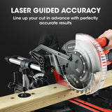 Power Saws: BAUMR-AG 210mm Compound Mitre Saw Dual Bevel Sliding Drop Saws 1500W