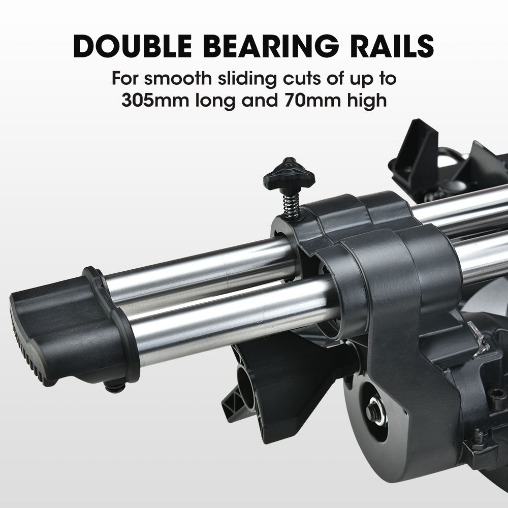 Power Saws: BAUMR-AG 210mm Compound Mitre Saw Dual Bevel Sliding Drop Saws 1500W